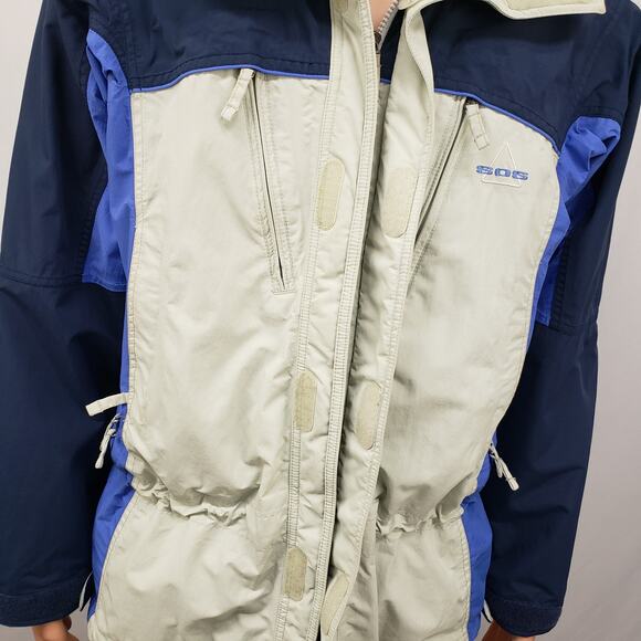 Vintage SOS Sportswear of Sweden Ski Snow Jacket w Hood Insulated Thermolite S - Picture 8 of 13